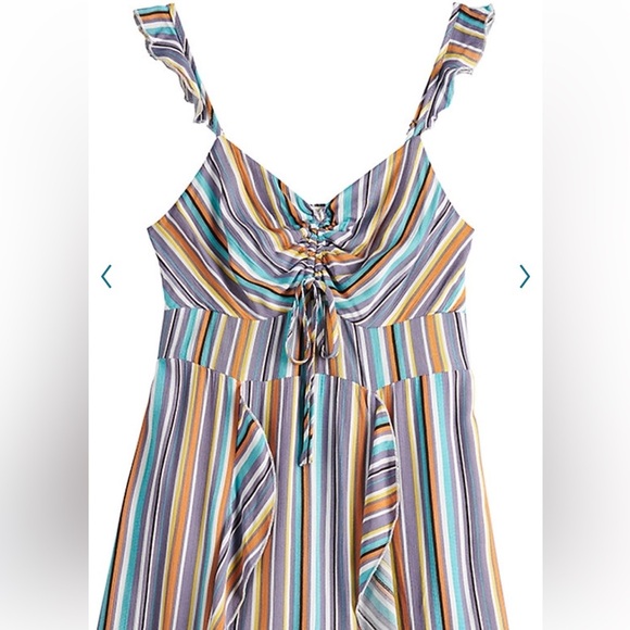 NWT Striped Ruffled Maxi Dress - Picture 2 of 5